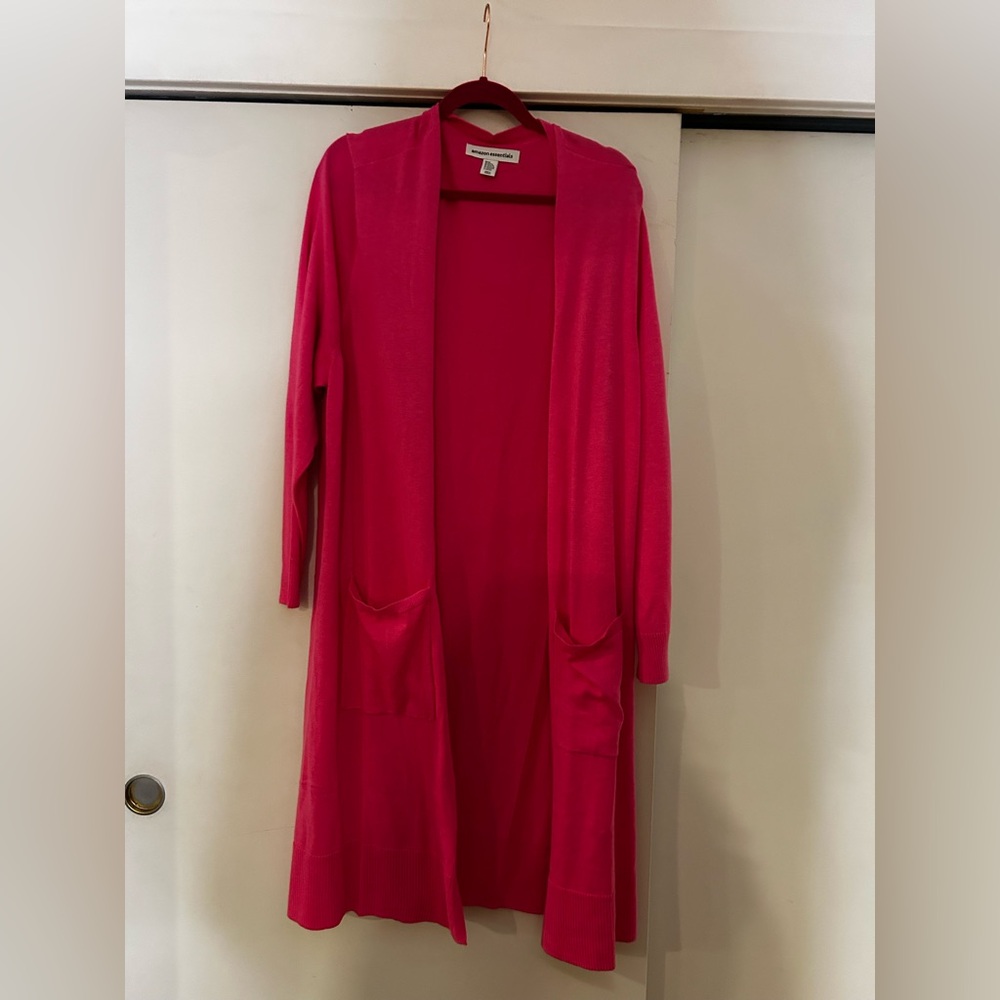 Amazon Essentials Bright Pink long cardigan 4X